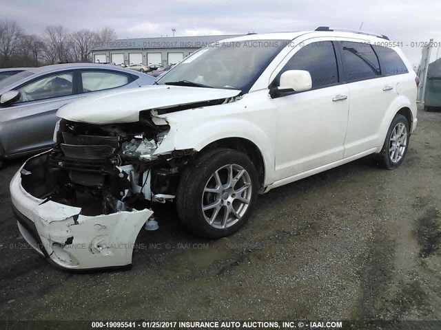 3D4PH3FG4BT534933 - 2011 DODGE JOURNEY CREW WHITE photo 2