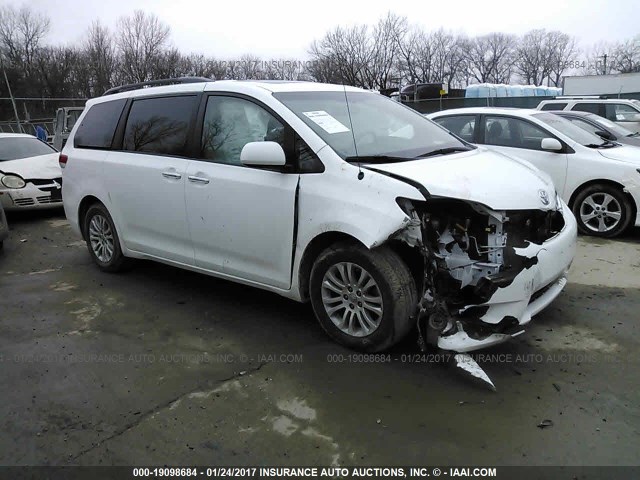 5TDYK3DC1ES419255 - 2014 TOYOTA SIENNA XLE/LIMITED WHITE photo 1