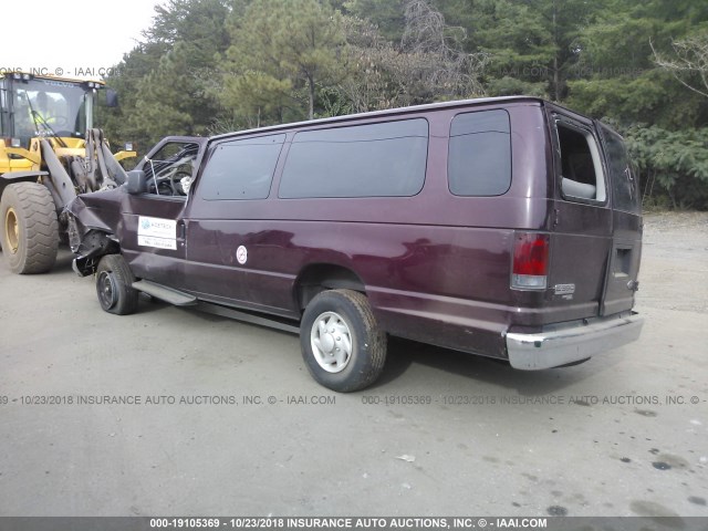 1FBSS31L47DA54275 - 2007 FORD ECONOLINE E350 SUPER DUTY WAGON MAROON photo 3