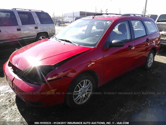 1FAFP36N66W120228 - 2006 FORD FOCUS ZXW RED photo 2