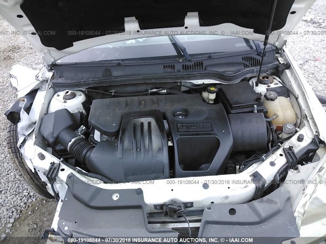 1G1AM18B787209140 - 2008 CHEVROLET COBALT SPORT WHITE photo 10