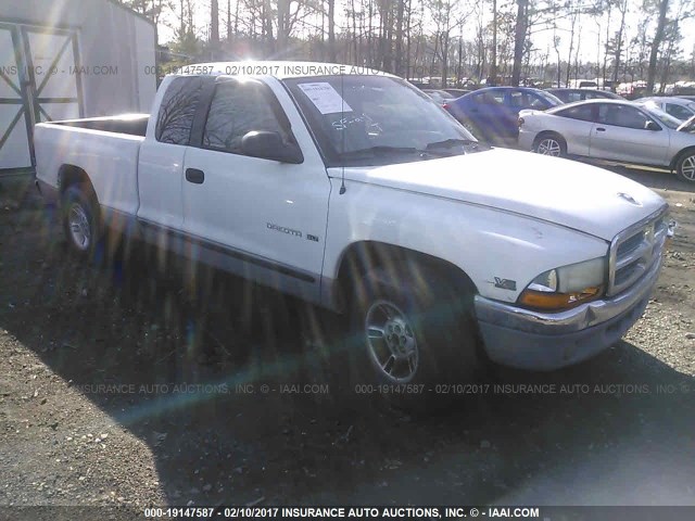 1B7GL22X3YS677622 - 2000 DODGE DAKOTA WHITE photo 1