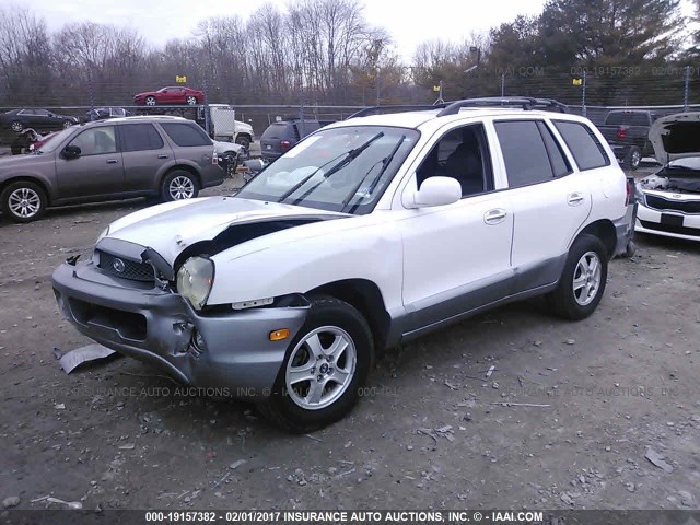 KM8SC73E64U832453 - 2004 HYUNDAI SANTA FE GLS/LX WHITE photo 2