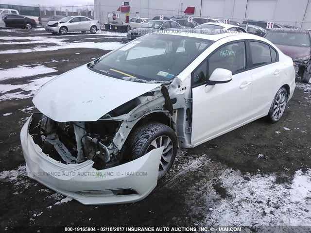 19XFB2F94DE267340 - 2013 HONDA CIVIC EXL WHITE photo 2