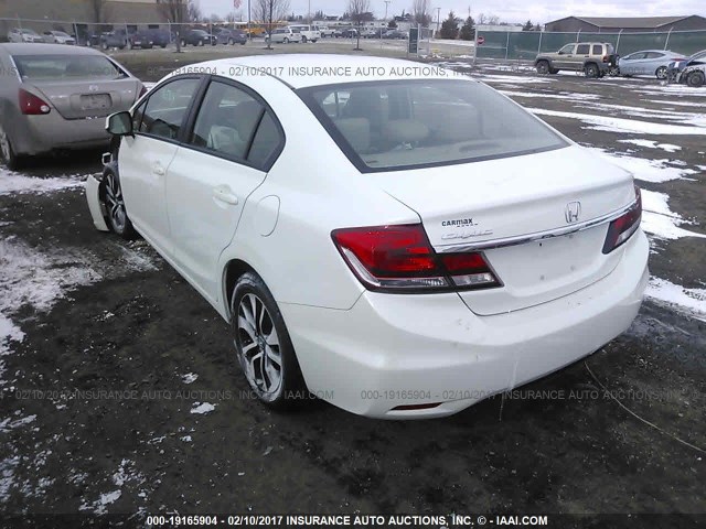 19XFB2F94DE267340 - 2013 HONDA CIVIC EXL WHITE photo 3