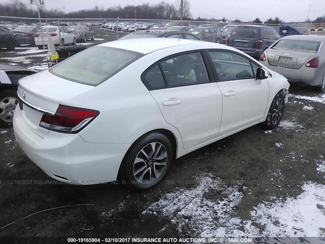 19XFB2F94DE267340 - 2013 HONDA CIVIC EXL WHITE photo 4