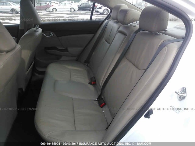 19XFB2F94DE267340 - 2013 HONDA CIVIC EXL WHITE photo 8