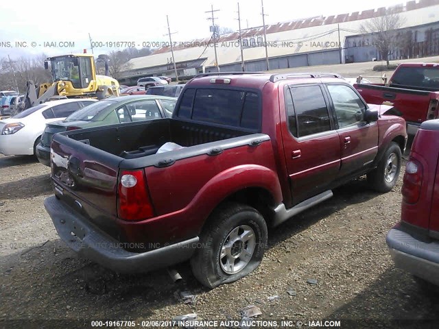 1FMZU67E91UA98791 - 2001 FORD EXPLORER SPORT TR  MAROON photo 4