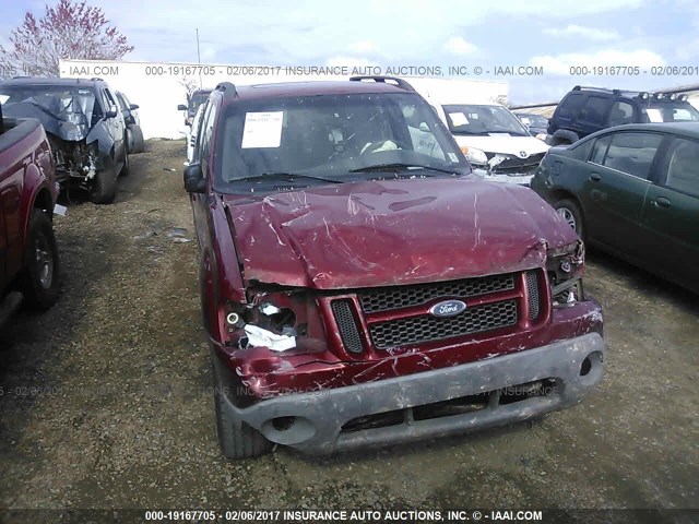 1FMZU67E91UA98791 - 2001 FORD EXPLORER SPORT TR  MAROON photo 6