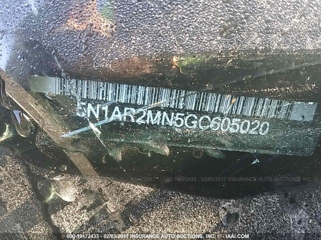 5N1AR2MN5GC605020 - 2016 NISSAN PATHFINDER S/SV/SL/PLATINUM 黑色 照片 9