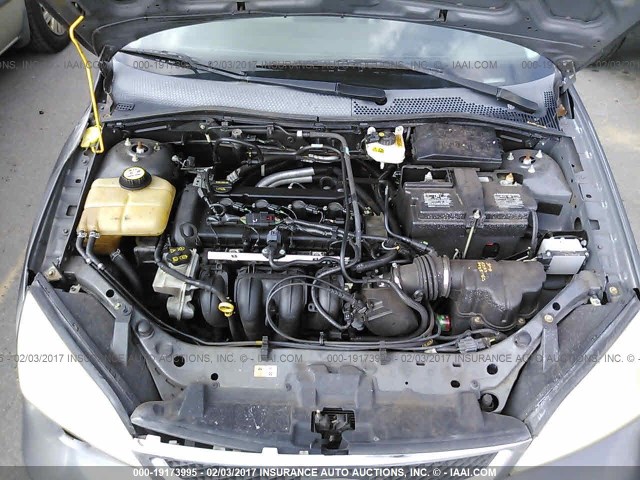 1FAFP34N27W186392 - 2007 FORD FOCUS ZX4/S/SE/SES GRAY photo 10