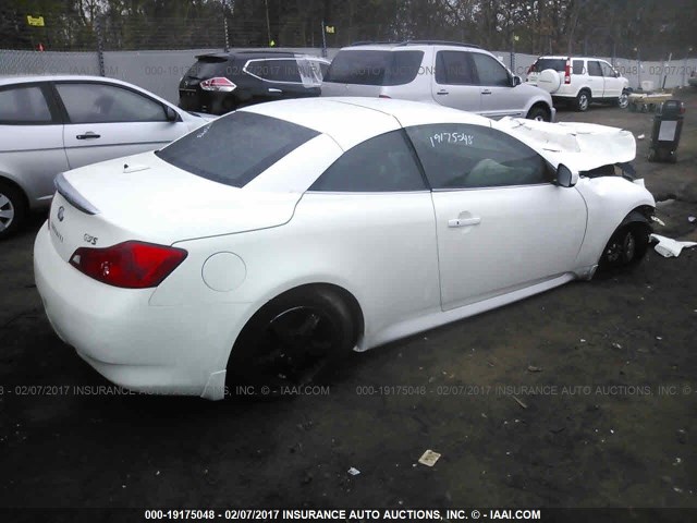 JNKCV66E49M722001 - 2009 INFINITI G37 SPORT WHITE photo 4