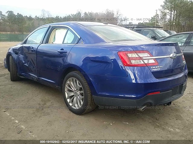 1FAHP2J84DG101155 - 2013 FORD TAURUS LIMITED BLUE photo 3