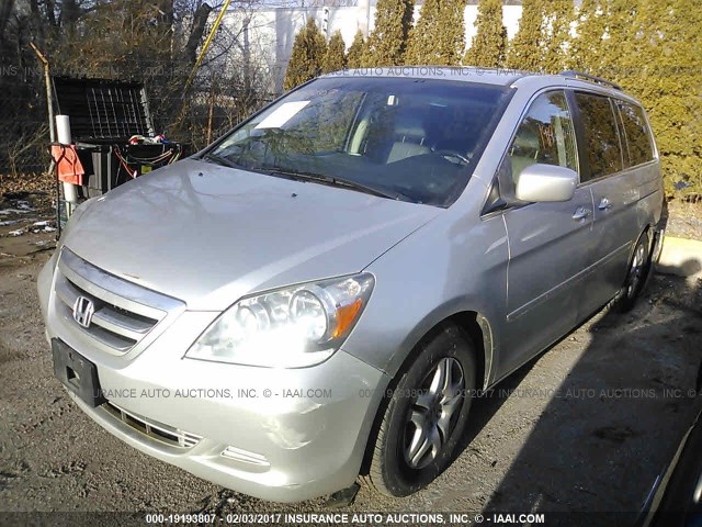 5FNRL38607B442913 - 2007 HONDA ODYSSEY EXL SILVER photo 2