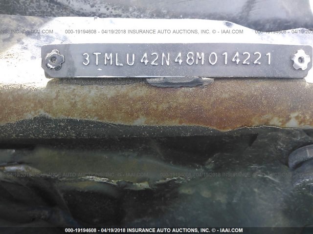 3TMLU42N48M014221 - 2008 TOYOTA TACOMA DOUBLE CAB მუქი ლურჯი ფოტო 9