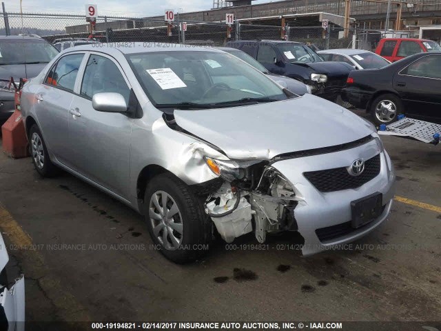 1NXBU4EE1AZ247378 - 2010 TOYOTA COROLLA S/LE/XLE SILVER photo 1