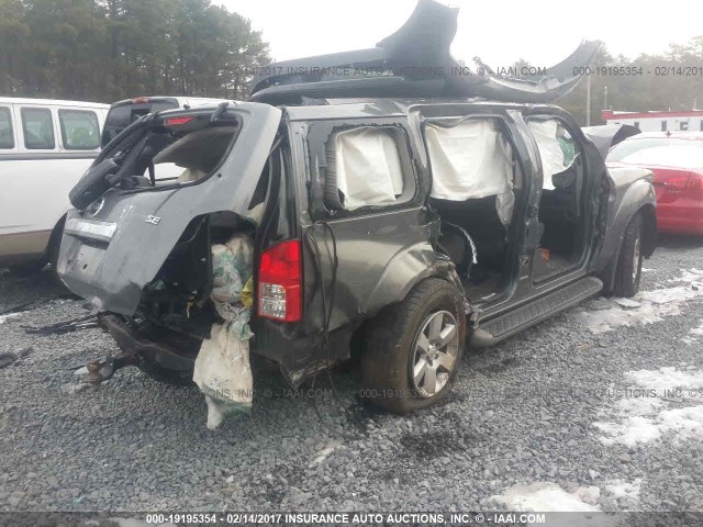 5N1AR18B99C606264 - 2009 NISSAN PATHFINDER S/LE/SE GRAY photo 4