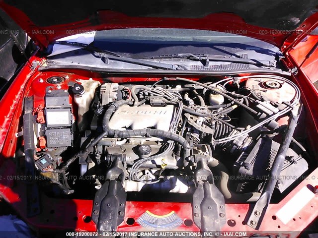 2G1WW12E649100289 - 2004 CHEVROLET MONTE CARLO LS RED photo 10