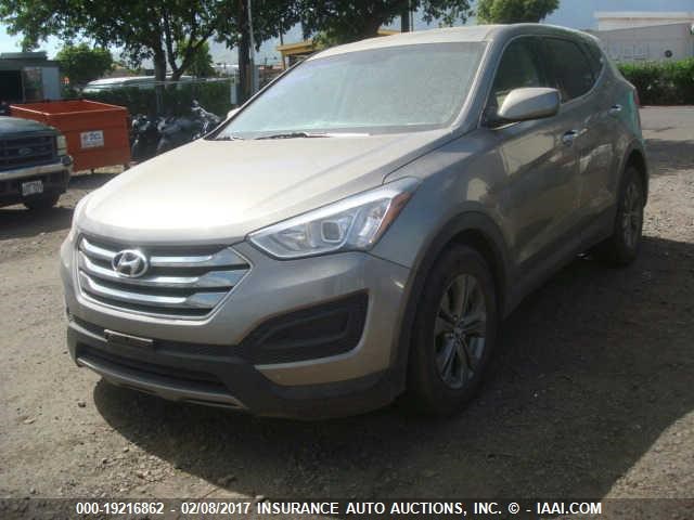 5XYZTDLB1EG193974 - 2014 HYUNDAI SANTA FE SPORT  GRAY photo 2