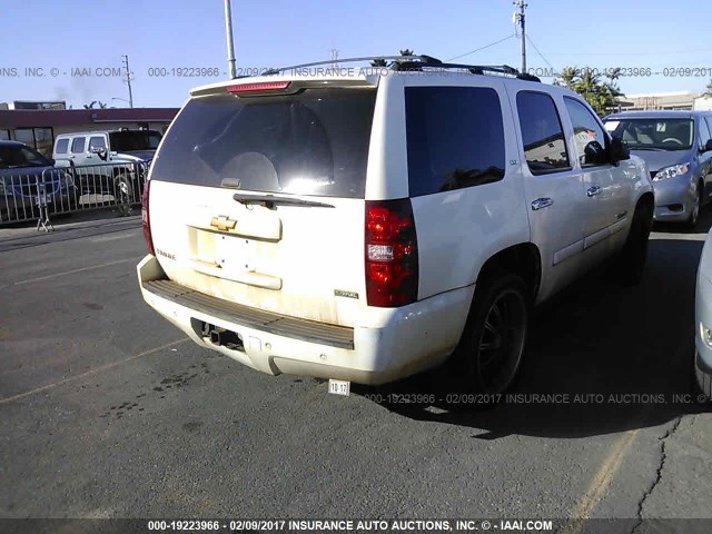 1GNFC13087R310896 - 2007 CHEVROLET TAHOE C1500 WHITE photo 4