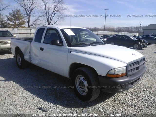 1D7GL12K94S590211 - 2004 DODGE DAKOTA SXT WHITE photo 1