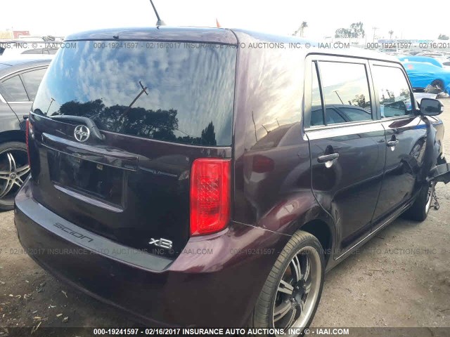 JTLZE4FE4A1115672 - 2010 TOYOTA SCION XB MAROON photo 4