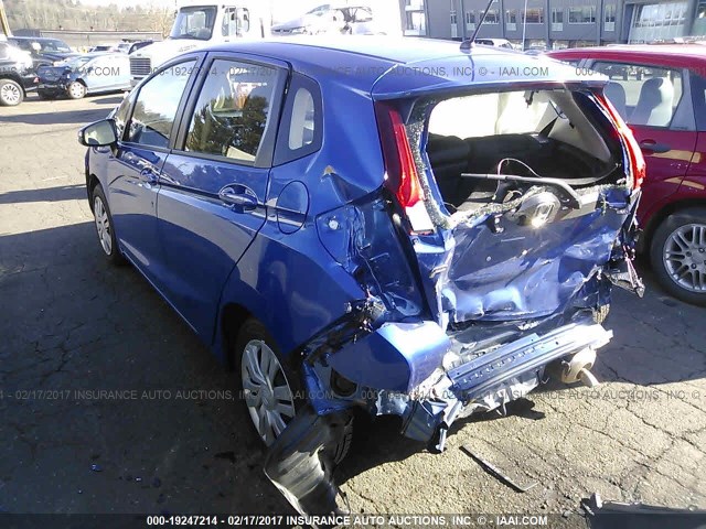 JHMGK5H5XGX017586 - 2016 HONDA FIT LX BLUE photo 3