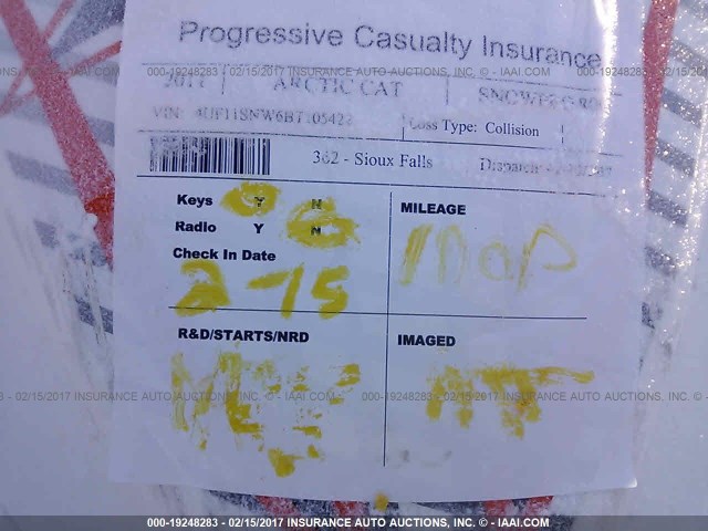 4UF11SNW6BT105422 - 2011 ARCTIC CAT SNOWPRO 800  WHITE photo 7