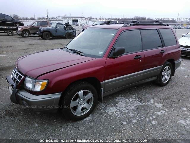 JF1SF6558YH700317 - 2000 SUBARU FORESTER S Qırmızı foto 2