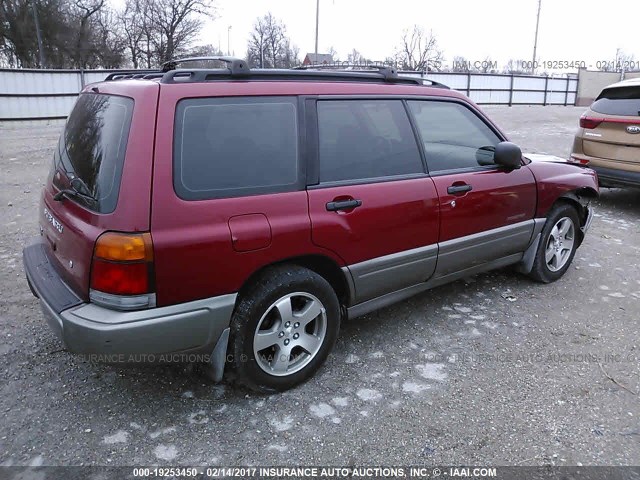 JF1SF6558YH700317 - 2000 SUBARU FORESTER S RED photo 4