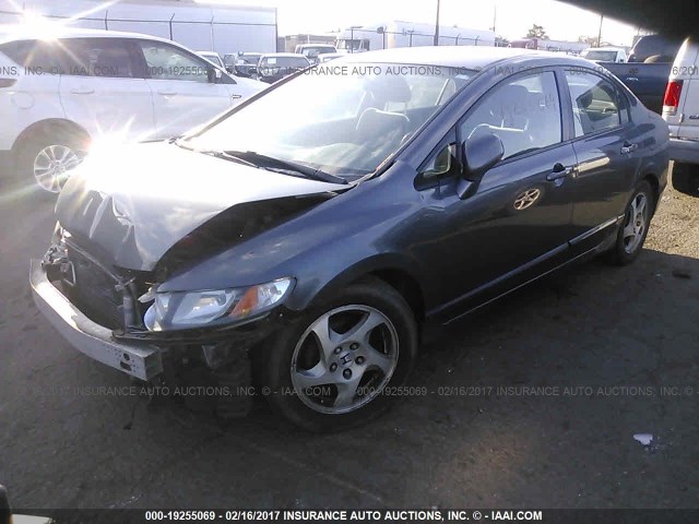 19XFA1F55BE038186 - 2011 HONDA CIVIC LX GRAY photo 2