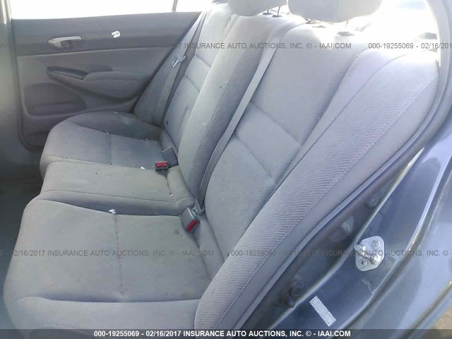 19XFA1F55BE038186 - 2011 HONDA CIVIC LX GRAY photo 8