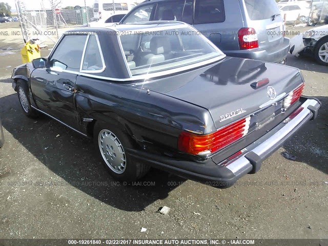 WDBBA48D6KA091730 - 1989 MERCEDES-BENZ 560 SL GRAY photo 3