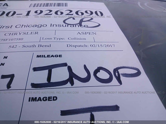 1A8HW58N78F107580 - 2008 CHRYSLER ASPEN LIMITED BLUE photo 7