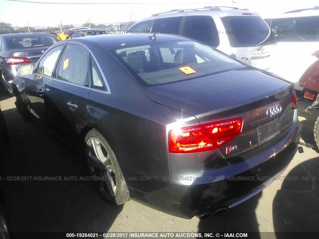 WAUD2AFD0DN007791 - 2013 AUDI S8 QUATTRO GRAY photo 3