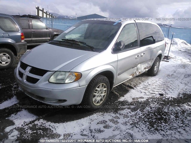 1B4GP44392B724974 - 2002 DODGE GRAND CARAVAN SPORT SILVER photo 2