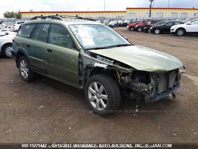 4S4BP61C167314090 - 2006 SUBARU LEGACY OUTBACK 2.5I GREEN photo 1