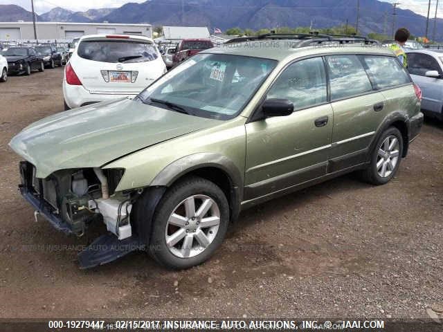 4S4BP61C167314090 - 2006 SUBARU LEGACY OUTBACK 2.5I GREEN photo 2