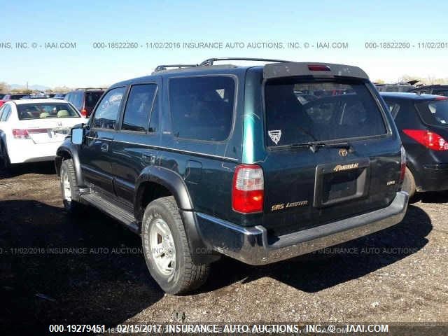 JT3HN87R3T0013938 - 1996 TOYOTA 4RUNNER LIMITED GREEN photo 3