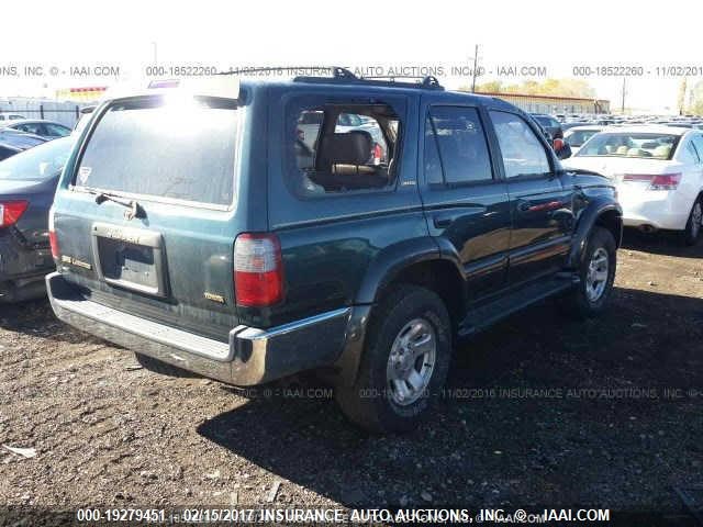 JT3HN87R3T0013938 - 1996 TOYOTA 4RUNNER LIMITED GREEN photo 4