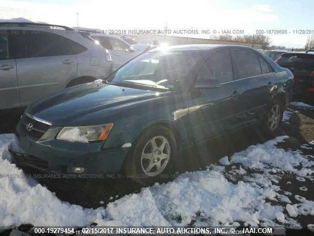 5NPEU46F16H106014 - 2006 HYUNDAI SONATA GLS/LX GREEN photo 2