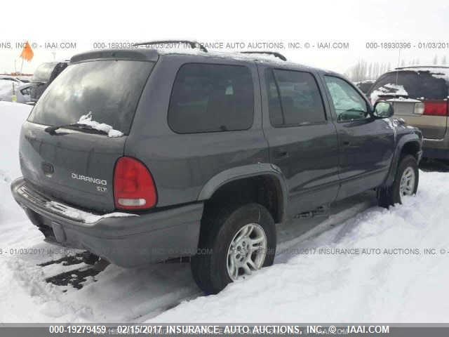 1D4HS48N53F605253 - 2003 DODGE DURANGO SLT GRAY photo 4