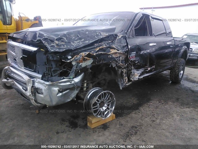 3C6TD5NT4CG182472 - 2012 DODGE RAM 2500 LARAMIE BLACK photo 2