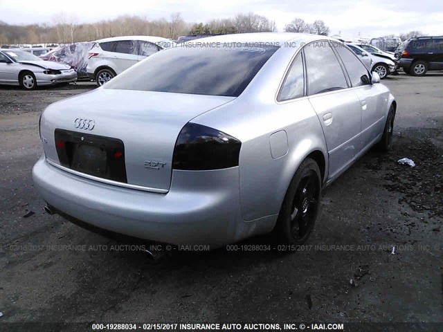 WAULD64B83N108192 - 2003 AUDI A6 2.7T QUATTRO SILVER photo 4