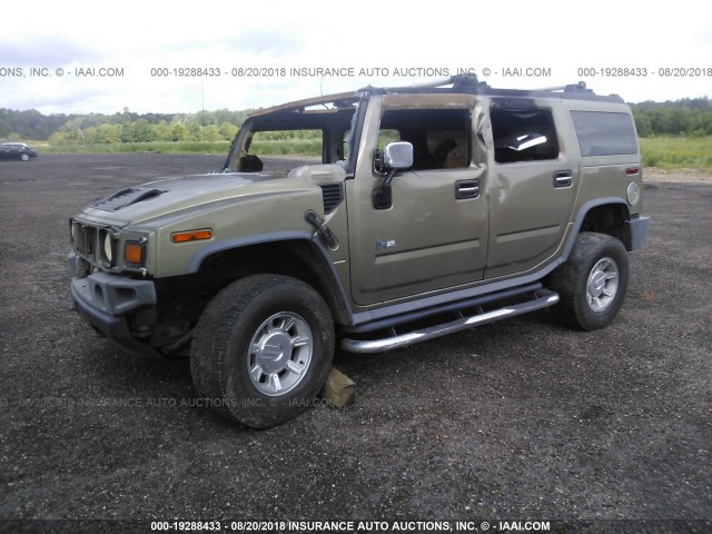 5GRGN23U25H103843 - 2005 HUMMER H2 GREEN photo 2