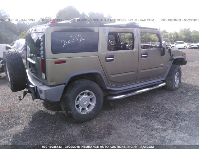 5GRGN23U25H103843 - 2005 HUMMER H2 GREEN photo 4