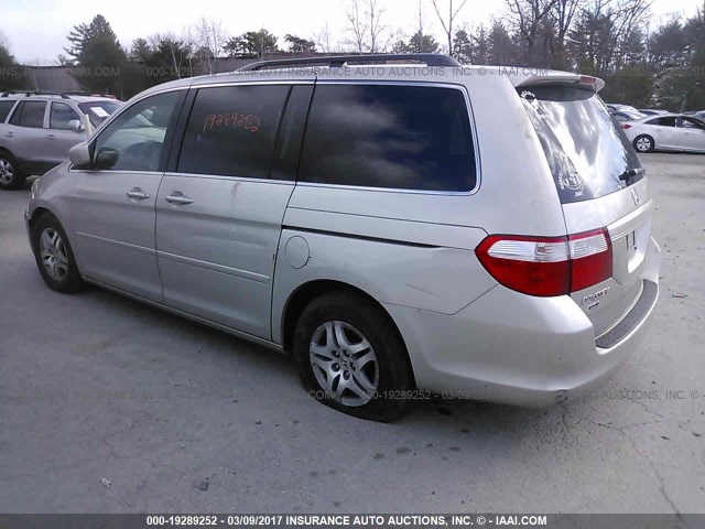 5FNRL38656B442999 - 2006 HONDA ODYSSEY EXL ნაცრისფერი ფოტო 3