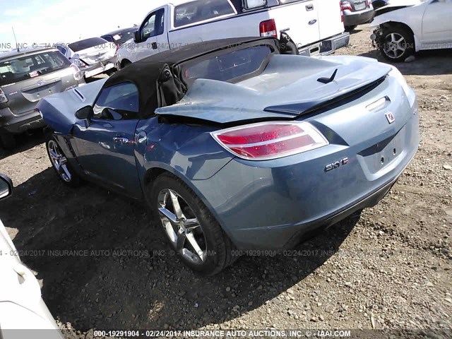 1G8MF35X98Y111306 - 2008 SATURN SKY REDLINE BLUE photo 3