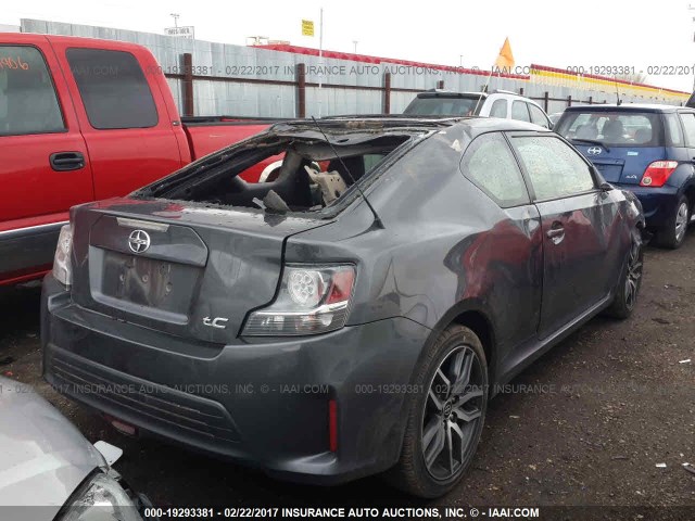JTKJF5C79FJ009915 - 2015 TOYOTA SCION TC 灰色 照片 4