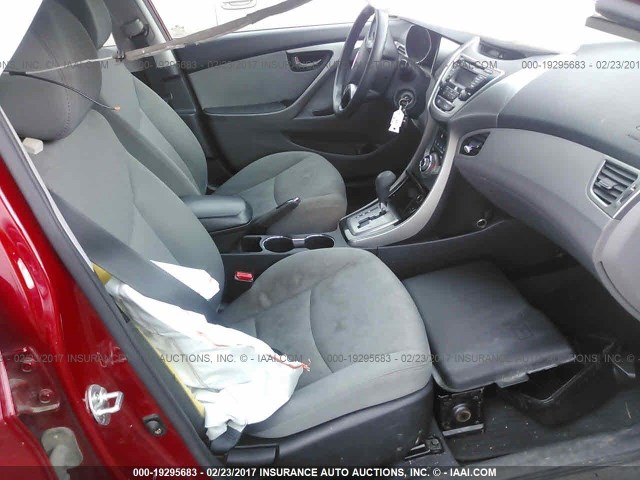 KMHDH4AE7DU015651 - 2013 HYUNDAI ELANTRA GLS/LIMITED RED photo 5